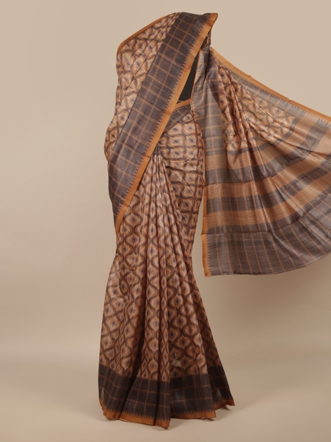 

Pothys Brown Jute Silk Saree