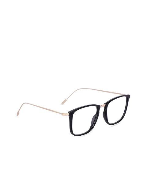 

MARC LOUIS Unisex Black & Gold-Toned Full Rim Square Frames