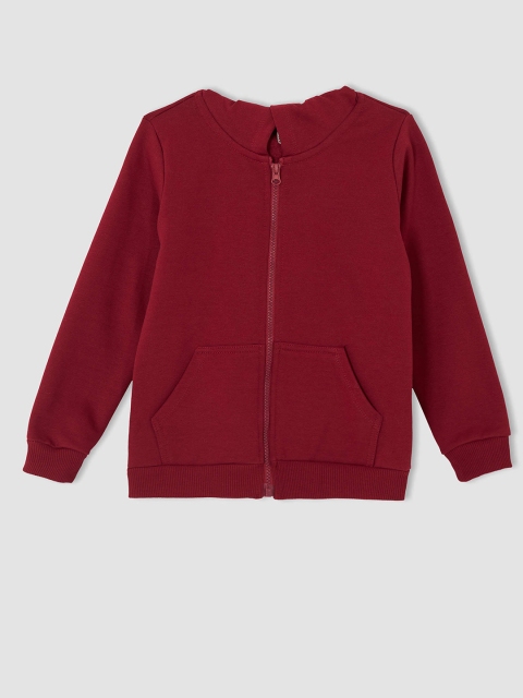 

DeFacto Girls Maroon Hooded Sweatshirt