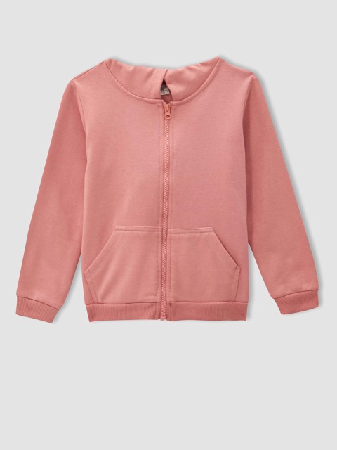 

DeFacto Girls Peach-Coloured Hooded Sweatshirt