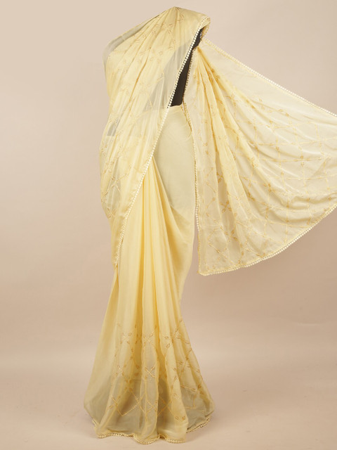 

Pothys Yellow Embellished Saree