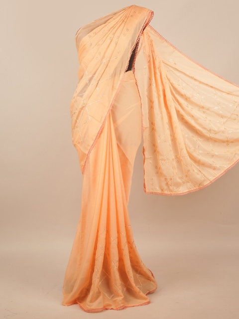 

Pothys Orange Floral Saree