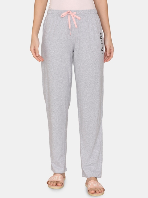 

Rosaline by Zivame Woman Grey Speckle Knit Cotton Lounge Pants