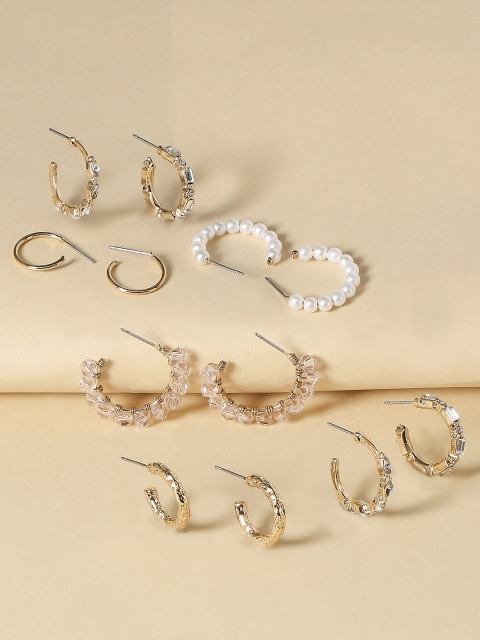 

OOMPH Set of 6 Circular Hoop Earrings, Gold