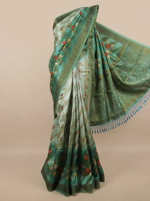 

Pothys Green & Red Woven Design Zari Jute Silk Saree