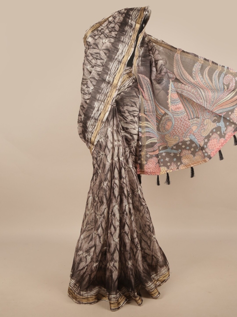 

Pothys Grey & Brown Jute Silk Saree