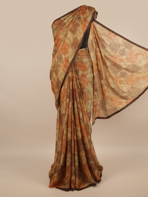 

Pothys Brown Poly Chiffon Saree