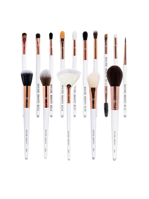 

Boujee Beauty Set of 15 Professional Bursh Set - S106, White