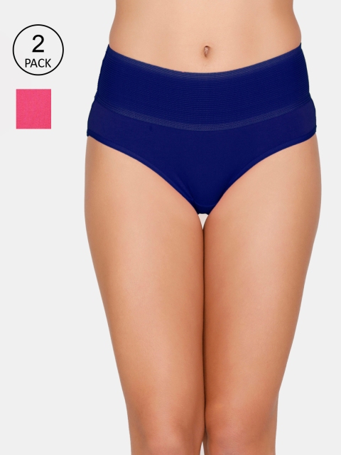 

Zivame Women Pack of 2 Assorted Solid Hipster Briefs ZI2385FASHBROWN