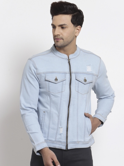 

Style Quotient Men Blue Washed Denim Jacket