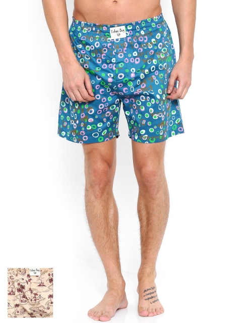 

Urban Dog Pack of 2 Printed Boxers UDBX08, Beige