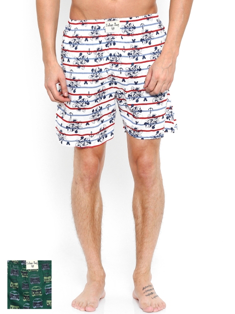 

Urban Dog Pack of 2 Printed Boxers UDBX10, White