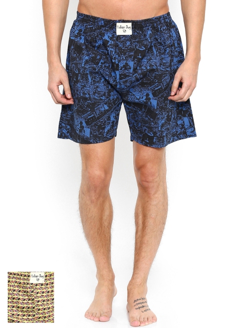 

Urban Dog Pack of 2 Printed Boxers UDBX12, Yellow