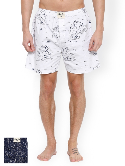 

Urban Dog Pack of 2 Printed Boxers UDBX18, Navy blue