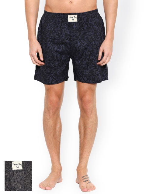 

Urban Dog Pack of 2 Printed Boxers UDBX31, Blue