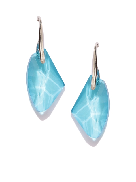 

Shining Diva Fashion Blue Silver-Toned Contemporary Studs
