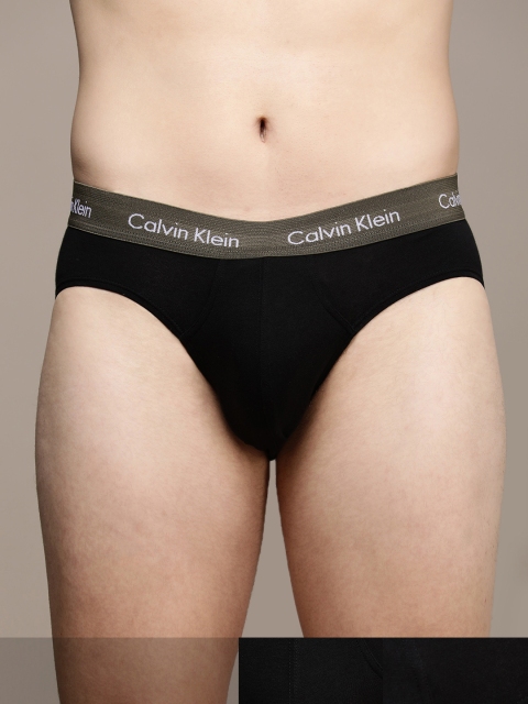 

Calvin Klein Underwear Men Pack of 3 Solid Hipster Briefs NB26131SX, Black