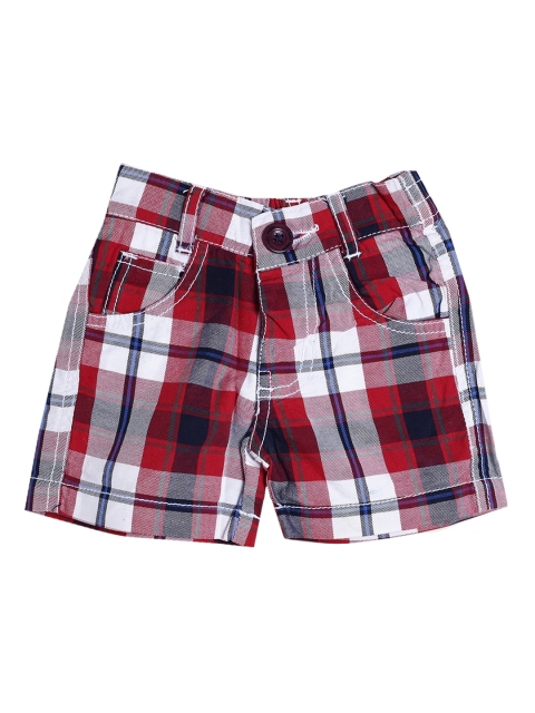 

612 league Boys Red & White Checked Shorts