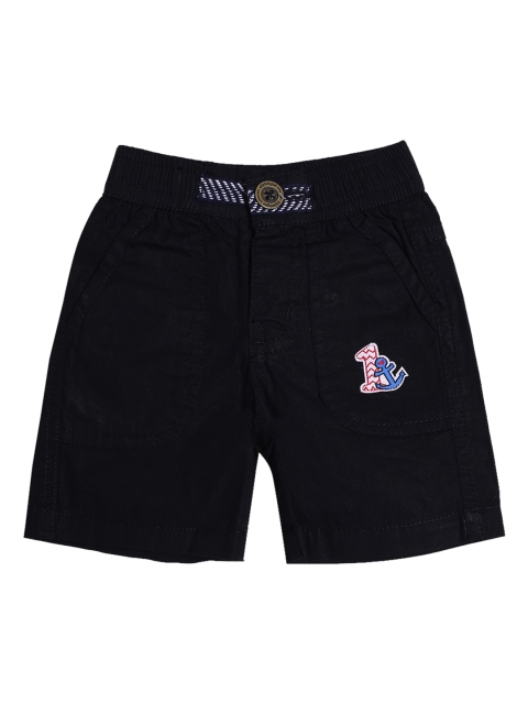 

612 league Boys Black Solid Shorts