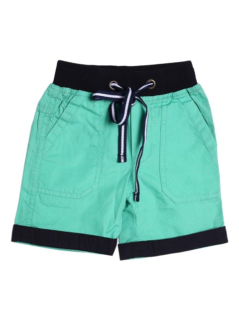 

612 league Boys Green Solid Shorts