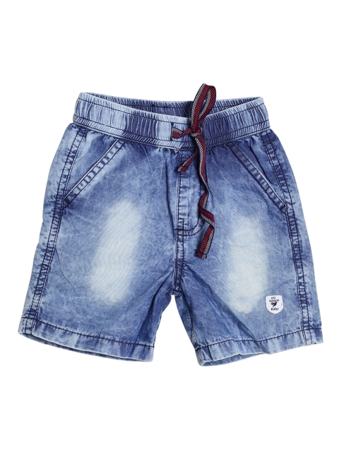 

612 league Boys Blue Washed Denim Shorts