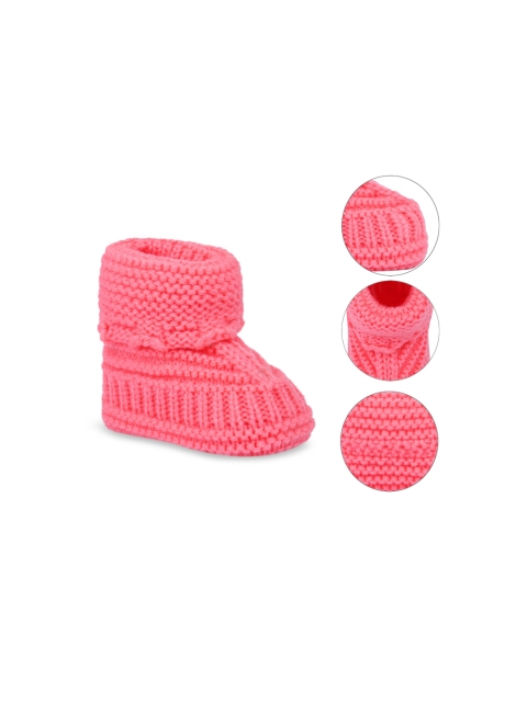 

Butterthief Kids Pink Solid Pure Wool Booties