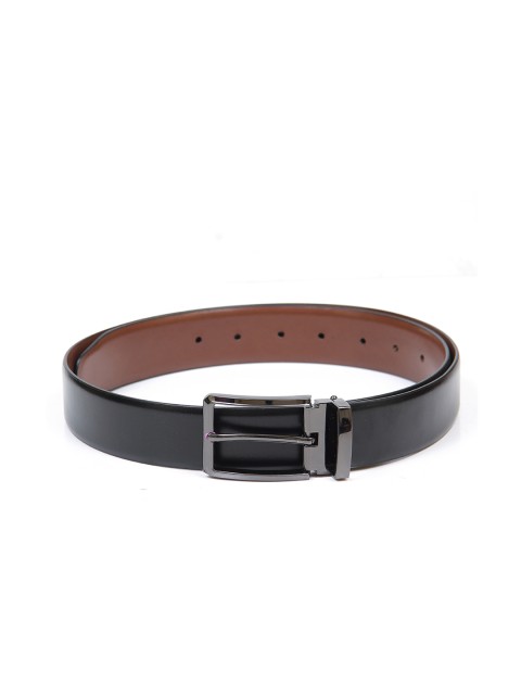 

Espana Men Black Textured Leather Formal Belt