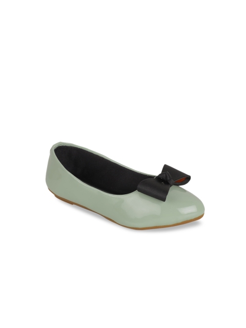 

FEETWELL SHOES Girls Green Solid Ballerinas