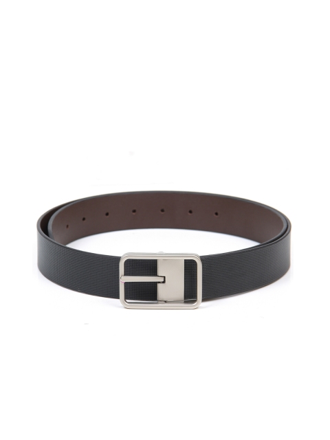 

Espana Men Black Textured Leather Formal Belt