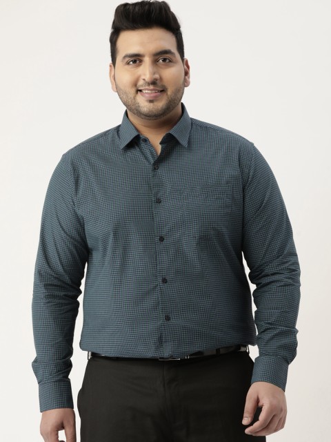 

IVOC Plus Men Blue Pure Cotton Comfort Fit Checked Formal Shirt