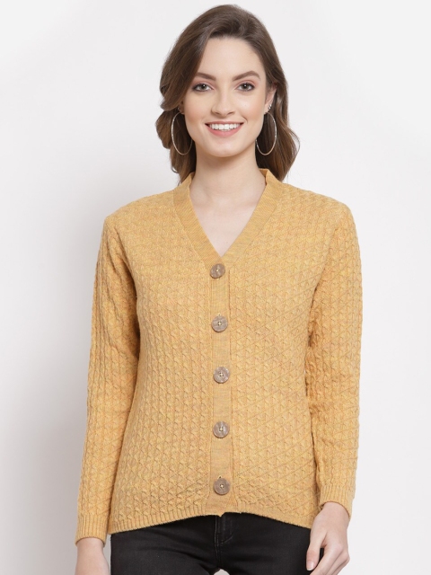 

Kalt Women Gold-Toned Cable Knit Cardigan