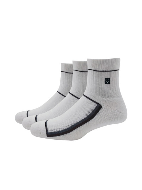 

Allen Solly Men Set of 3 White Striped Cotton Above Ankle-Length Socks