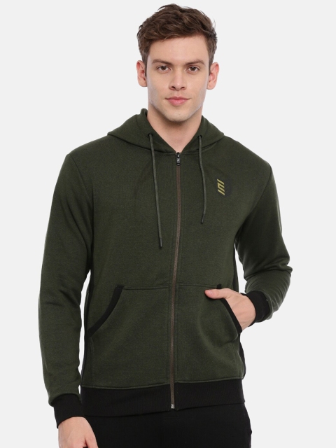 

Proline Men Olive Green Hooded Sweatshirt