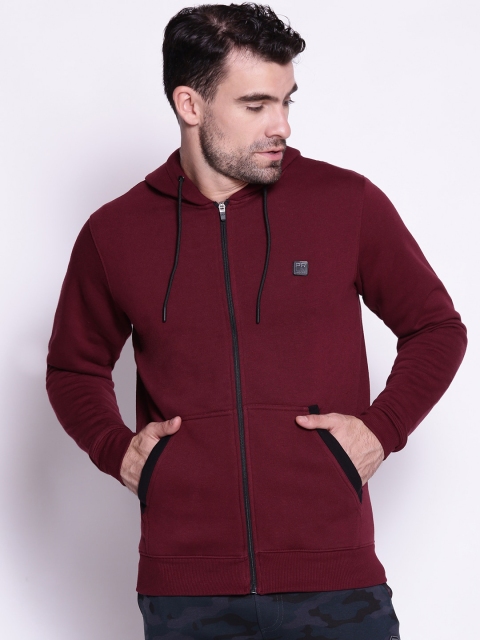 

Proline Men Maroon Hooded Sweatshirt