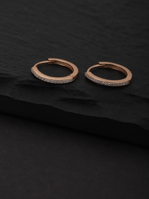 

Carlton London Rose Gold Circular Hoop Earrings