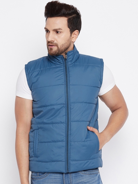

THE MILLION CLUB Men Teal Padded Jacket