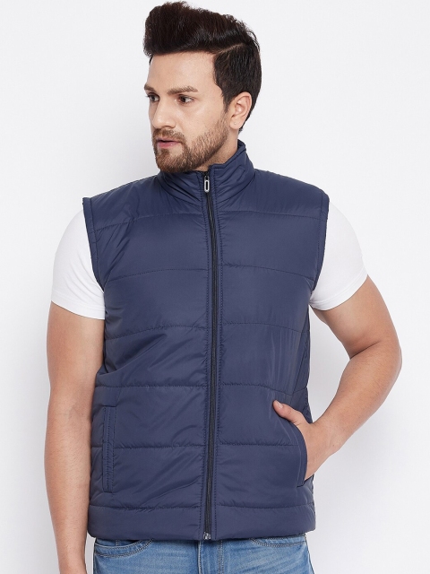

THE MILLION CLUB Men Navy Blue Insulator Padded Jacket