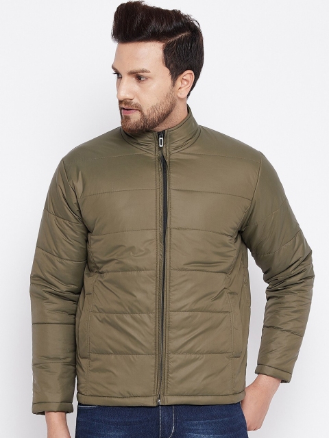 

THE MILLION CLUB Men Olive Green Insulator Padded Jacket