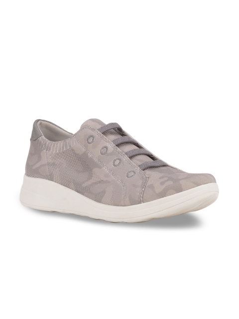 

Naturalizer Women Grey & Brown Camouflage Printed Sneakers