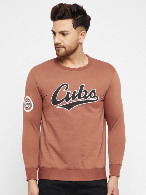 

THE MILLION CLUB Men Brown Printed Sweatshirt
