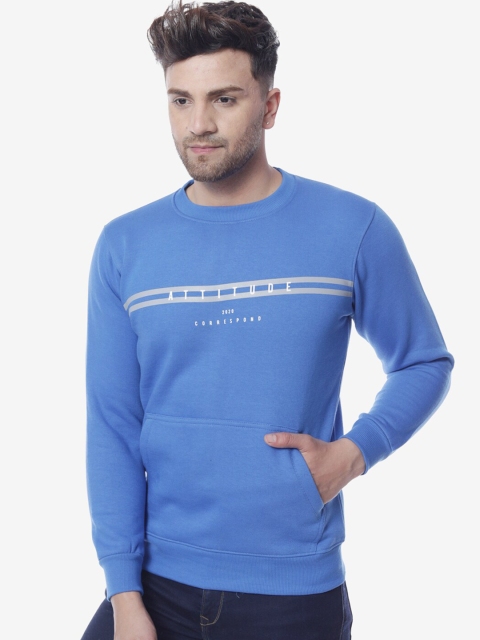 

THE MILLION CLUB Men Blue Printed Sweatshirt