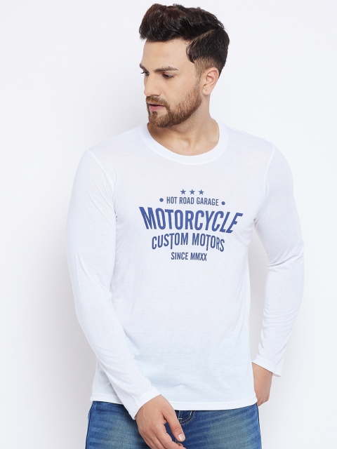 

THE MILLION CLUB Men White Typography Printed T-shirt