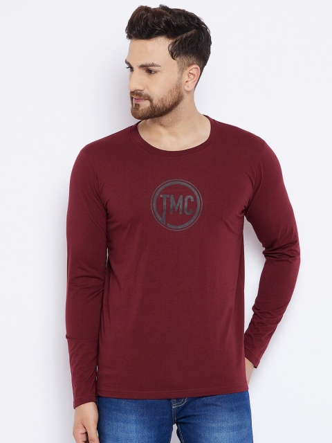 

THE MILLION CLUB Men Maroon Printed T-shirt