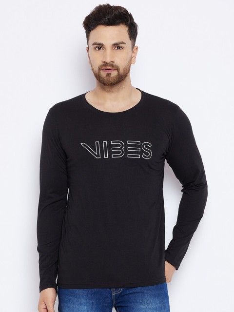 

THE MILLION CLUB Men Black Printed T-shirt