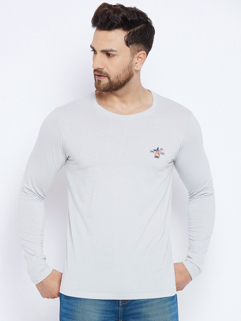 

THE MILLION CLUB Men Grey Solid T-shirt