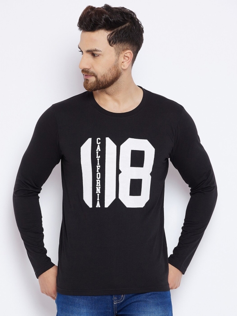

THE MILLION CLUB Men Black Varsity Printed T-shirt