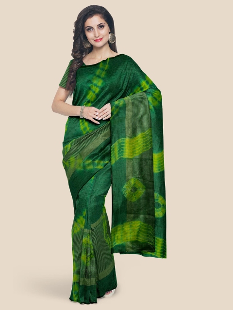 

Kalamandir Green Tie and Dye Saree