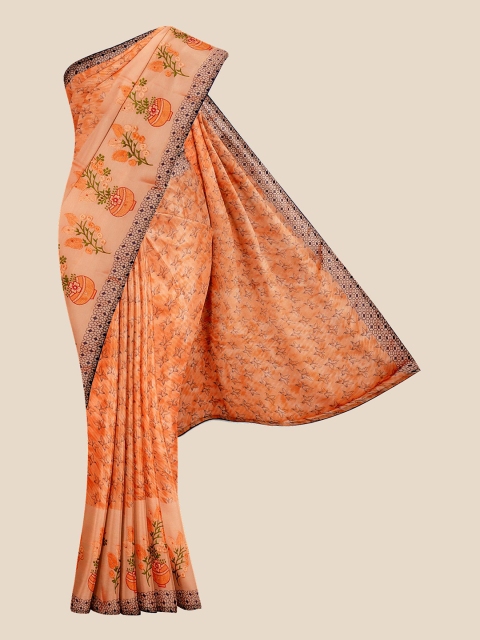 

Kalamandir Women Orange Printed Silk Blend Saree