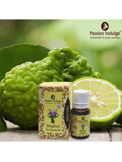 

Passion Indulge Pure Bergamot Essential Oil For Skin & Hair - 10ml, Green