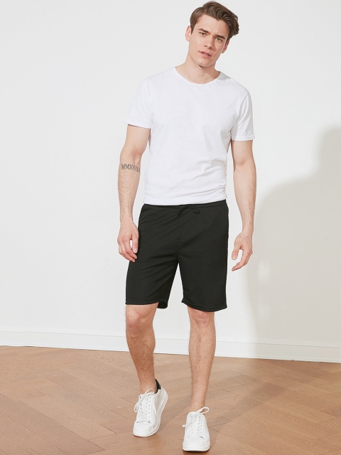 

Trendyol Men Black Solid Shorts